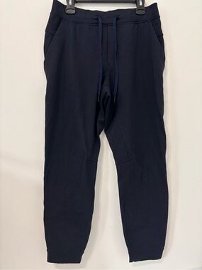 Lululemon City Sweat Jogger Thermo Sz L Heathered Nautical Navy EUC